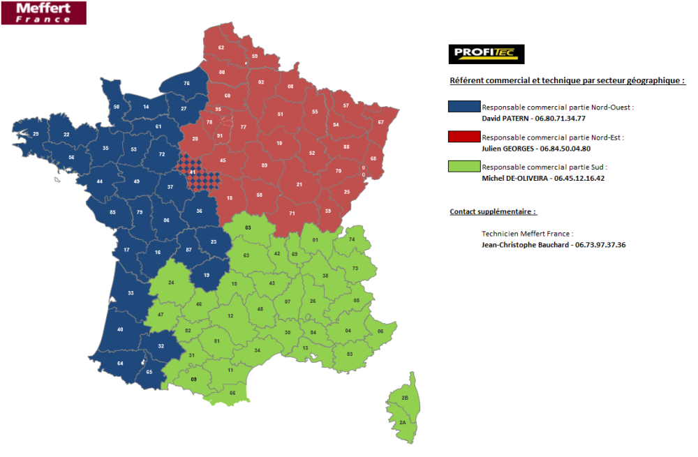 Nos zones d'intervention en France (2025)